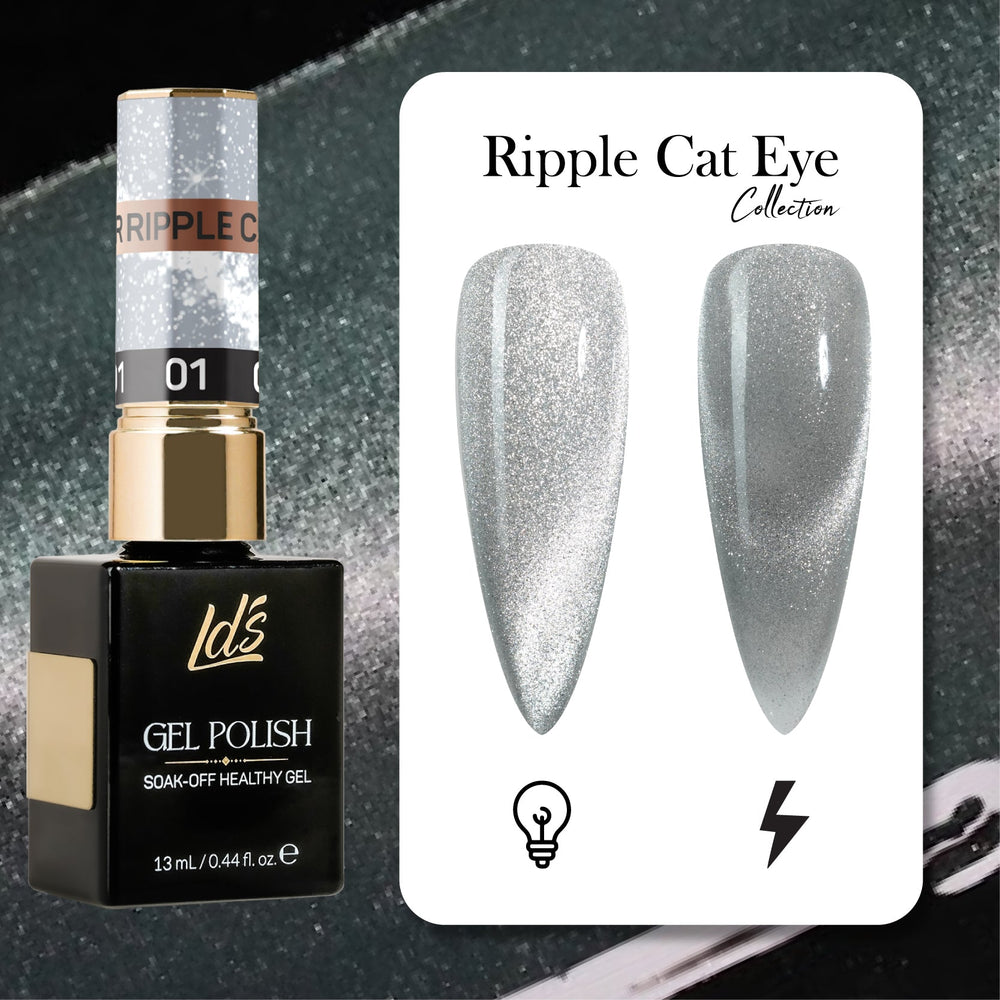 LDS Ripple Cat Eye - 01 - Gel Polish 0.5 oz - Ripple Cat Eye Collection