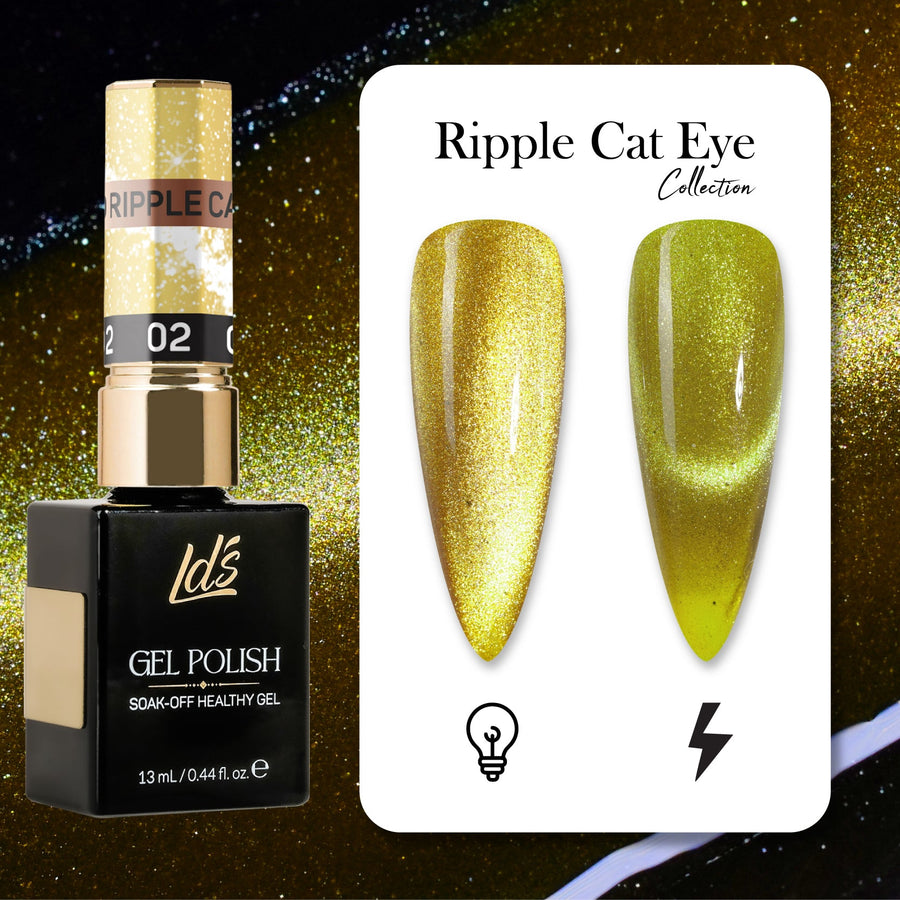 LDS Ripple Cat Eye - 02 - Gel Polish 0.5 oz - Ripple Cat Eye Collection