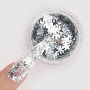 LDS Snowflake Glitter Nail Art - SF04 - Diamond Crushed - 0.5 oz