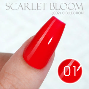 LAVIS C02 - Set 24 Colors - Gel Polish 0.5 oz - Scarlet Bloom Collection