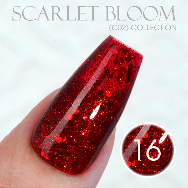 LAVIS C02 - Set 24 Colors - Gel Polish 0.5 oz - Scarlet Bloom Collection