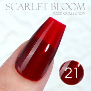 LAVIS C02 - Set 24 Colors - Gel Polish 0.5 oz - Scarlet Bloom Collection