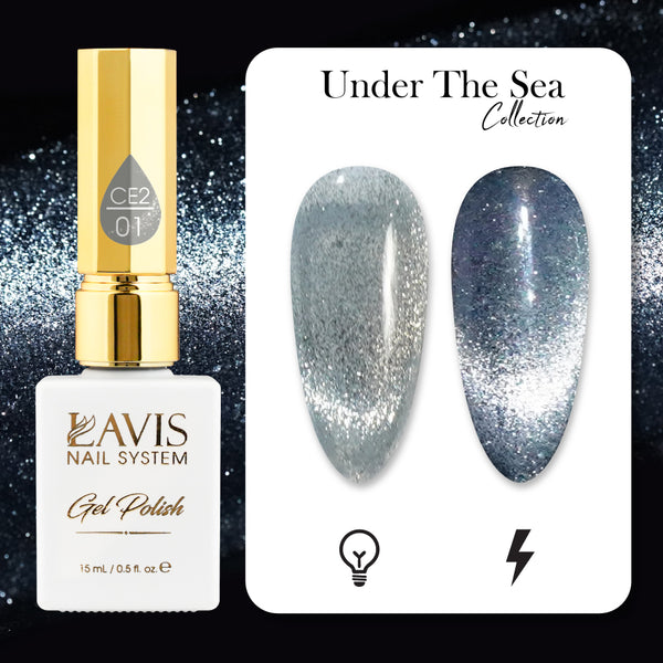 LAVIS Cat Eyes CE2 - 01 - Gel Polish 0.5 oz - Under The Sea