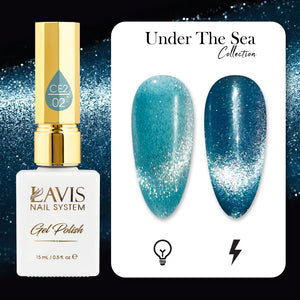 LAVIS Cat Eyes CE2 - 02 - Gel Polish 0.5 oz - Under The Sea