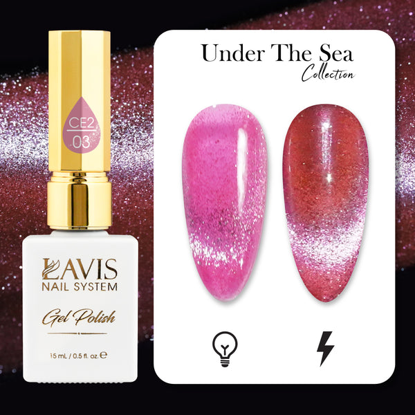 LAVIS Cat Eyes CE2 - 03 - Gel Polish 0.5 oz - Under The Sea