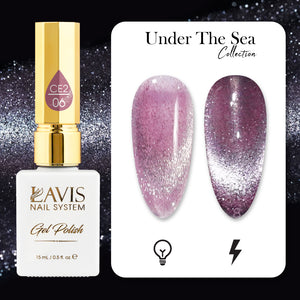 LAVIS Cat Eyes CE2 - 06 - Gel Polish 0.5 oz - Under The Sea