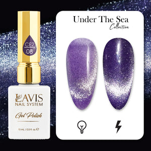 LAVIS Cat Eyes CE2 - 08 - Gel Polish 0.5 oz - Under The Sea