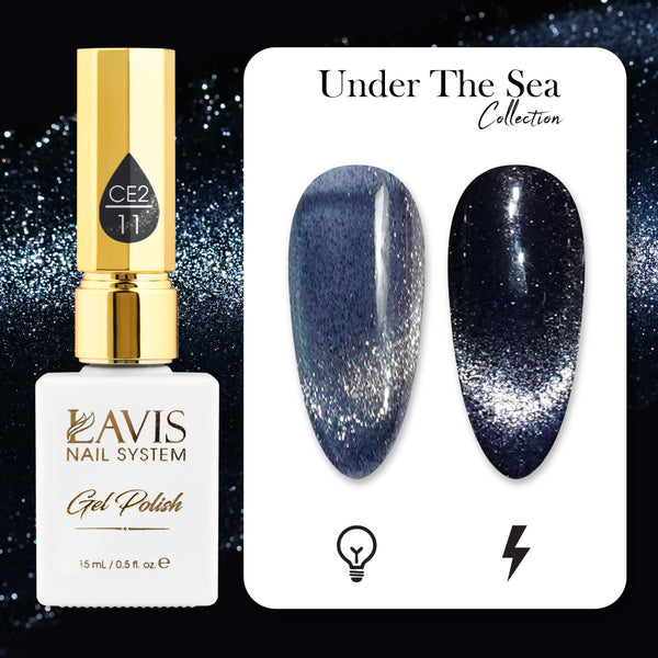 LAVIS Cat Eyes CE2 - 11 - Gel Polish 0.5 oz - Under The Sea