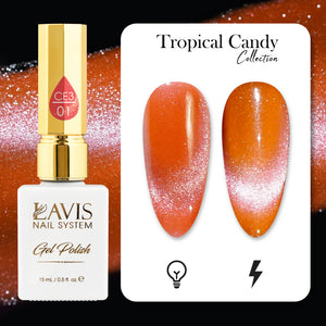 LAVIS Cat Eyes CE3 - 01 - Gel Polish 0.5 oz - Tropical Candy