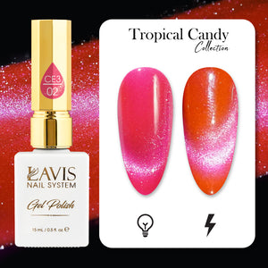 LAVIS Cat Eyes CE3 - 02 - Gel Polish 0.5 oz - Tropical Candy