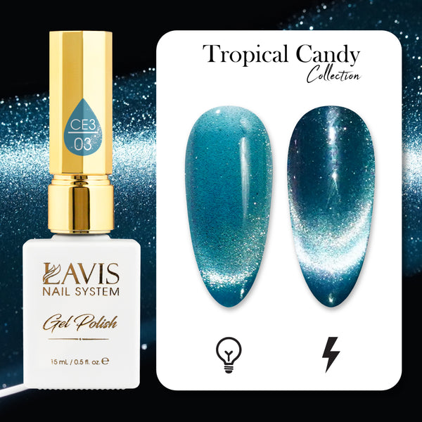 LAVIS Cat Eyes CE3 - 03 - Gel Polish 0.5 oz - Tropical Candy