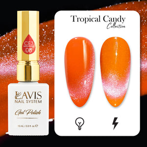 LAVIS Cat Eyes CE3 - 08 - Gel Polish 0.5 oz - Tropical Candy