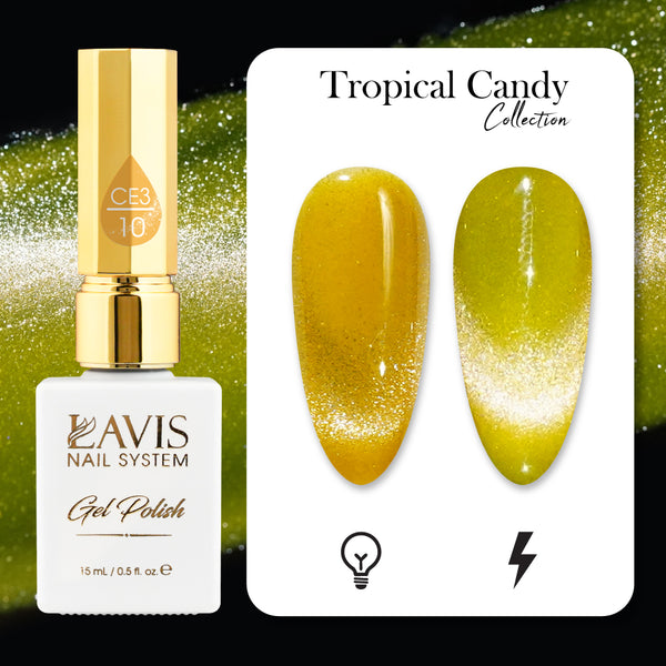 LAVIS Cat Eyes CE3 - 10 - Gel Polish 0.5 oz - Tropical Candy