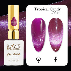 LAVIS Cat Eyes CE3 - 11 - Gel Polish 0.5 oz - Tropical Candy