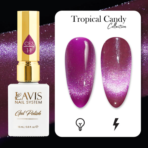 LAVIS Cat Eyes CE3 - 11 - Gel Polish 0.5 oz - Tropical Candy