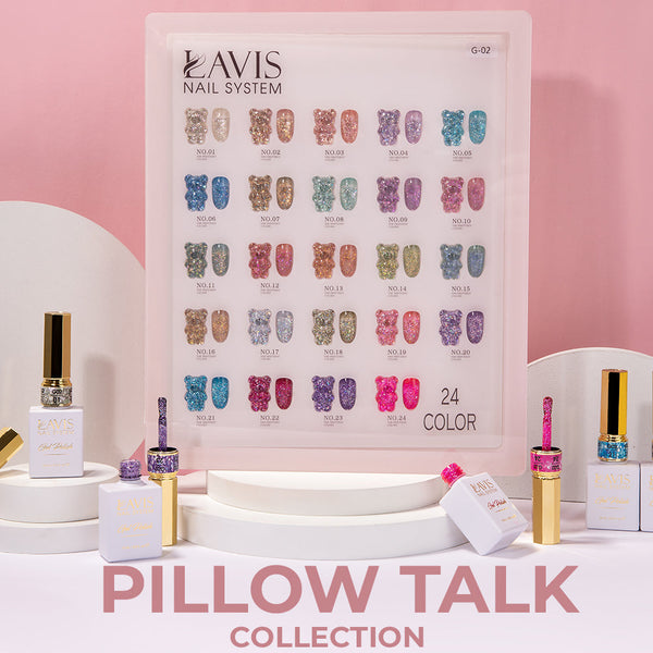 LAVIS Glitter G02 - Gel Polish 0.5 oz - Pillow Talk Collection