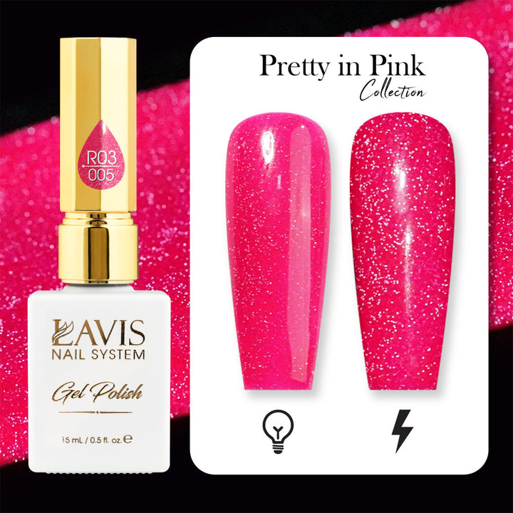 LAVIS Reflective R05 - 30 - Gel Polish 0.5 oz - Glow With The Flow Reflective Collection