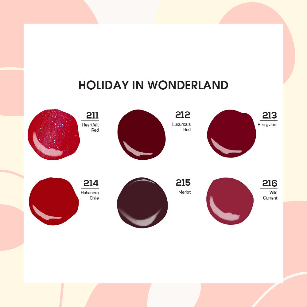  Lavis Gel Holiday In Wonderland Set G3 (6 colors): 211, 212, 213, 214, 215, 216