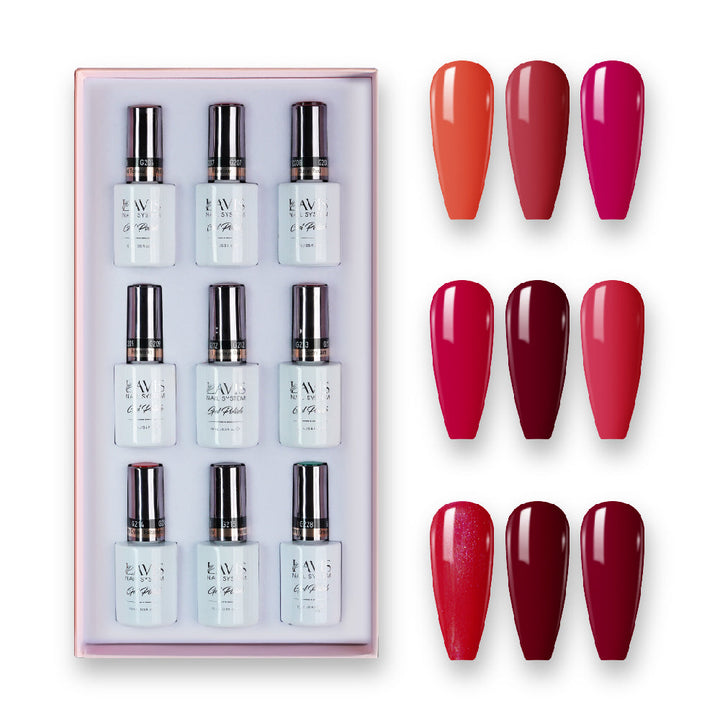  Lavis Gel Kiss Under Mistletoe Set G7 (9 colors): 205, 206, 207, 208, 209, 210, 211, 212, 213